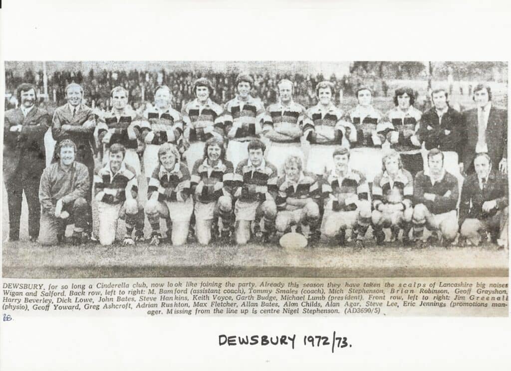 1972 73 Dewsbury Team with names